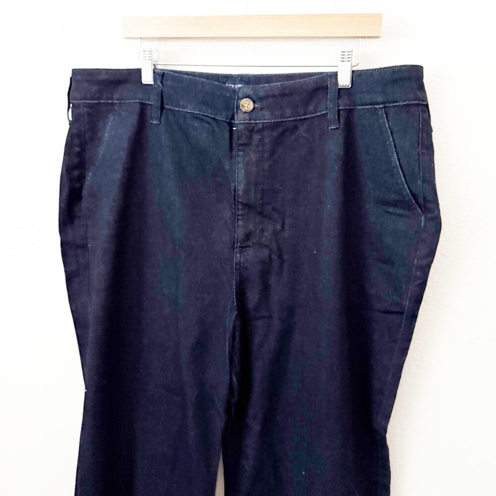J. CREW | Soft Denim Trouser Signature Stretch High Waist Jeans Dark | 35, 20 - Picture 3 of 8